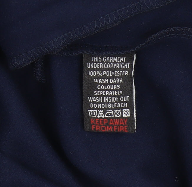 Mens UK Size S Couture Blue Full Zip Hoodie