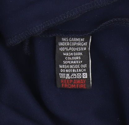 Mens UK Size S Couture Blue Full Zip Hoodie