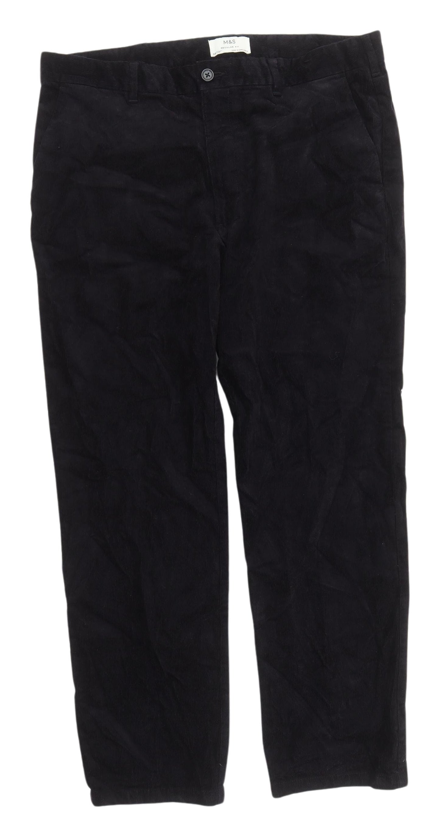 Marks and Spencer Men's Black Corduroy Trousers