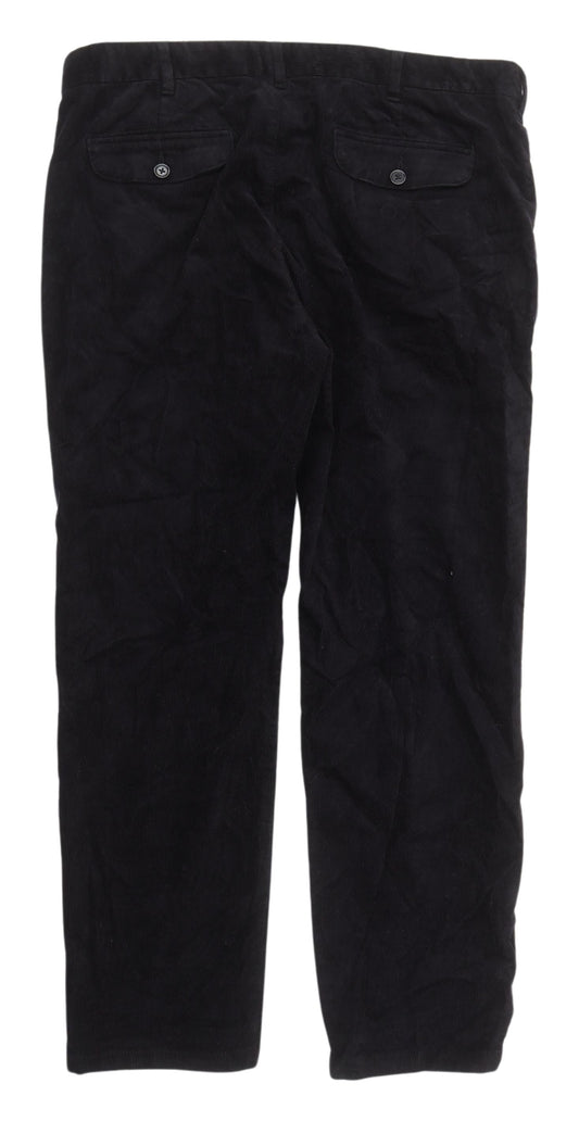 Marks and Spencer Men's Black Corduroy Trousers