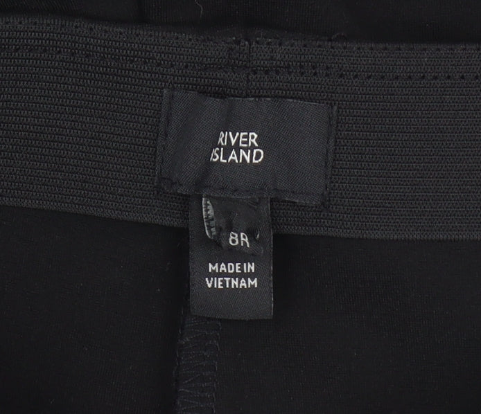 Womens UK Size 8 River Island  Cropped Black Leggings