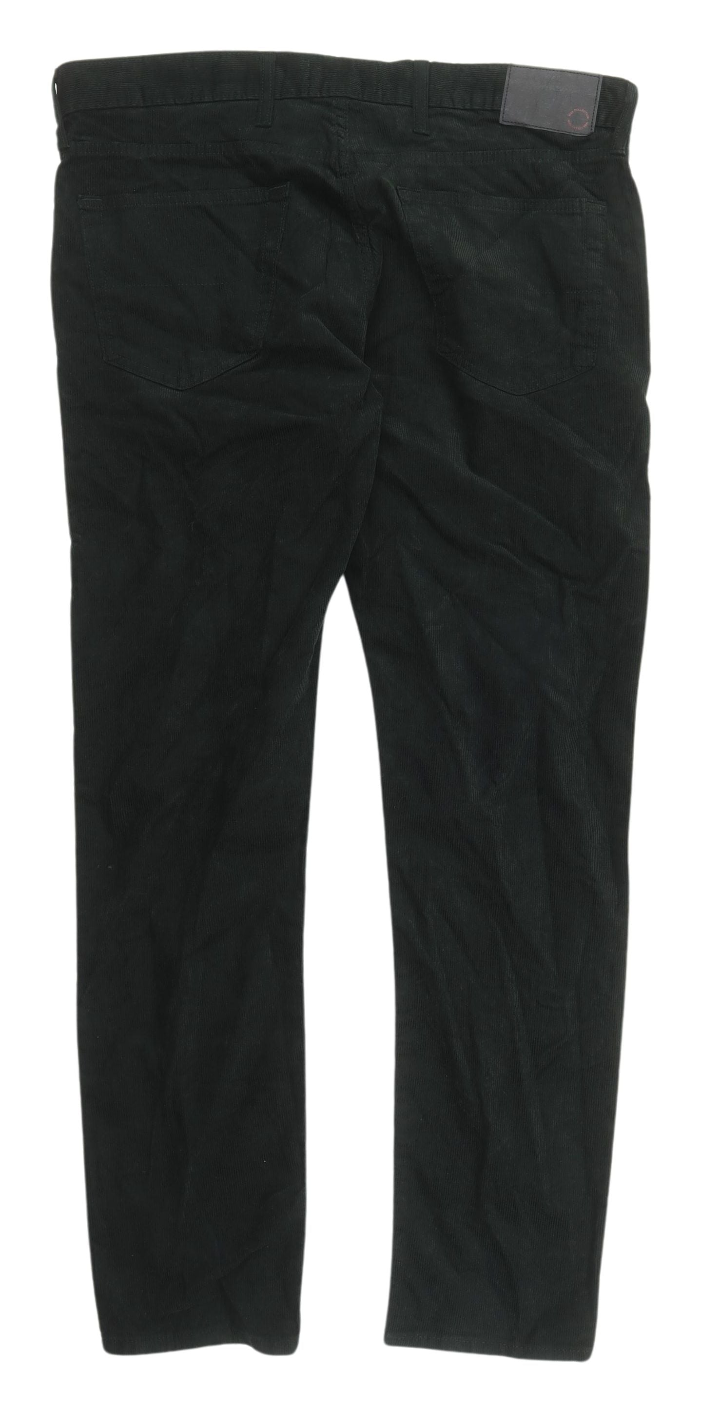 Marks and Spencer Black Slim Fit Corduroy Trousers Mens Size 38