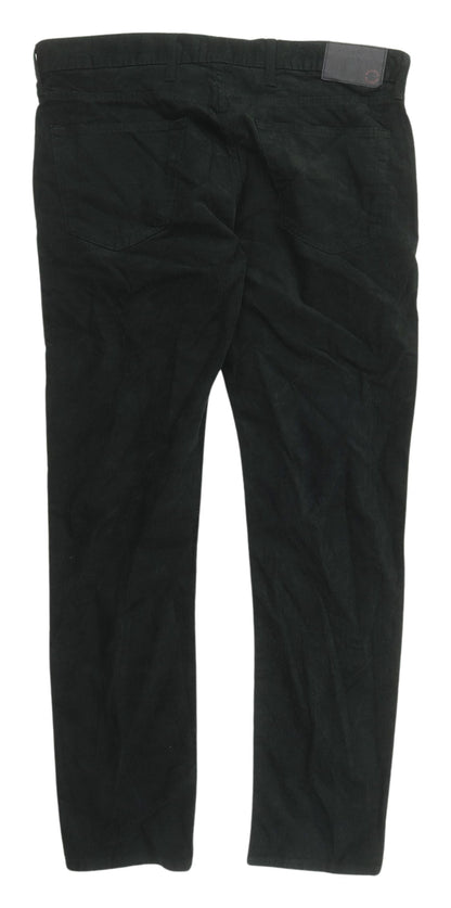 Marks and Spencer Black Slim Fit Corduroy Trousers Mens Size 38