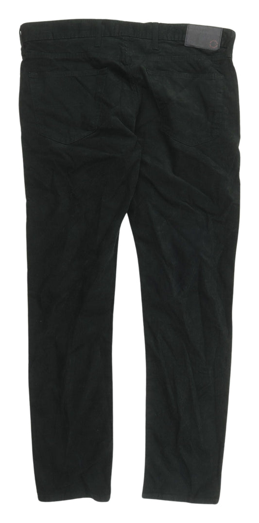 Marks and Spencer Black Slim Fit Corduroy Trousers Mens Size 38