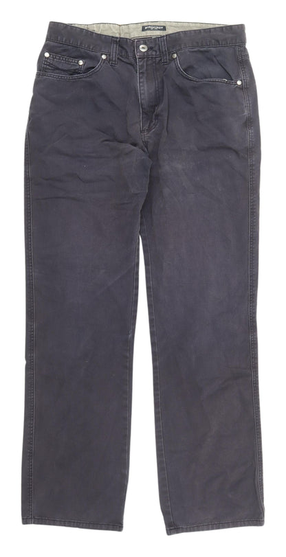 Mens UK Size 32 Boston Crew Regular Fit Straight Blue Jeans