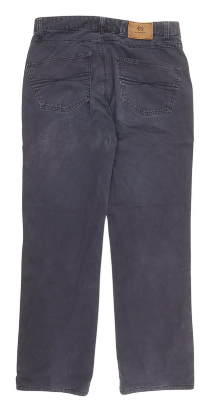 Mens UK Size 32 Boston Crew Regular Fit Straight Blue Jeans