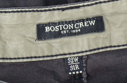 Mens UK Size 32 Boston Crew Regular Fit Straight Blue Jeans