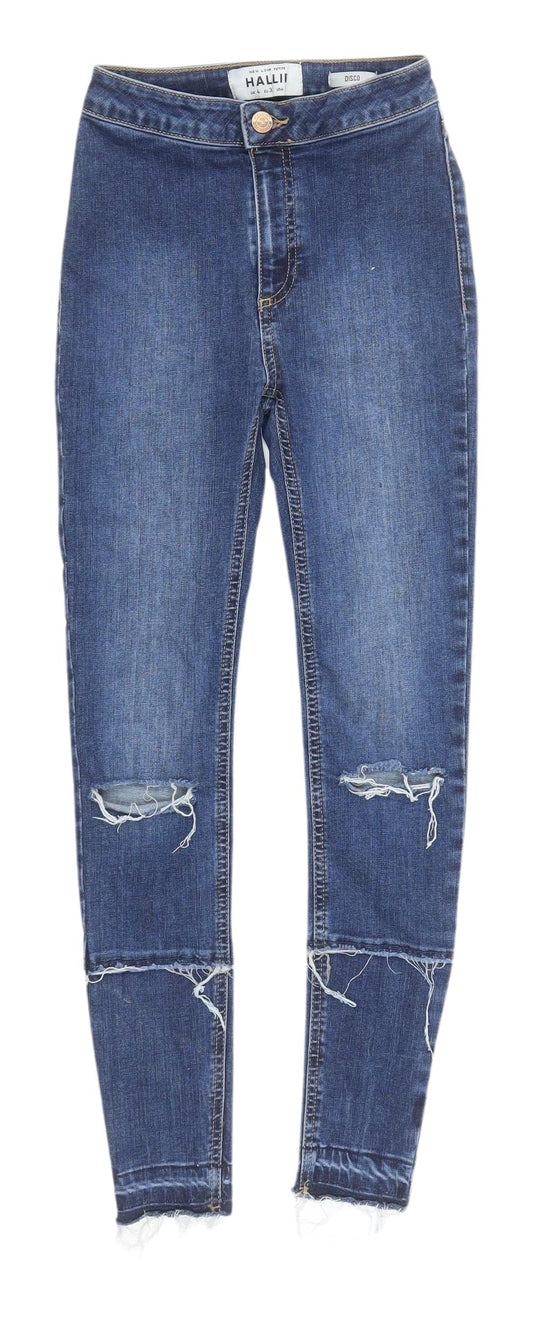 New Look Women's Blue Skinny Jeans Size 4