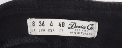 Denim Co Women's Black Pinafore Dress, UK 8