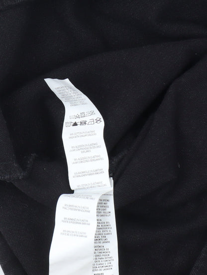 Denim Co Women's Black Pinafore Dress, UK 8