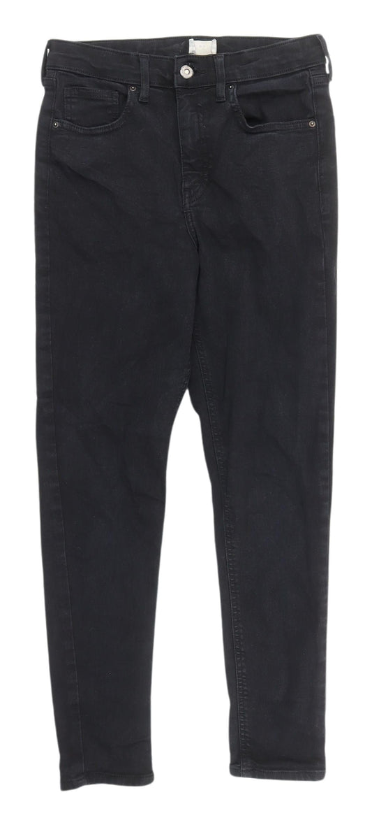 Topshop Women’s Black Skinny Jeans, Size 6, Slim Fit