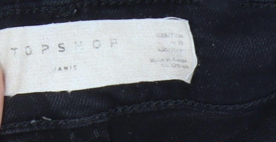 Topshop Women’s Black Skinny Jeans, Size 6, Slim Fit
