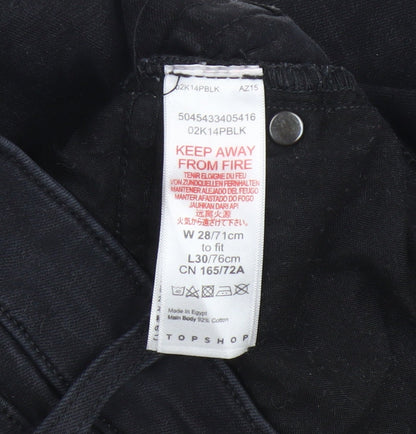 Topshop Women’s Black Skinny Jeans, Size 6, Slim Fit