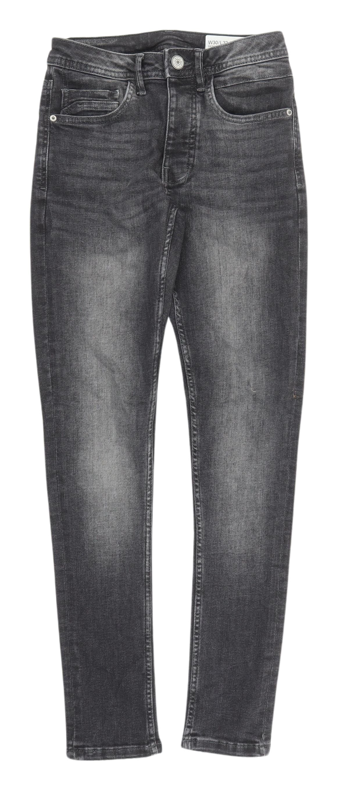 Denim Co. Men's Skinny Grey Denim Jeans W30 L32