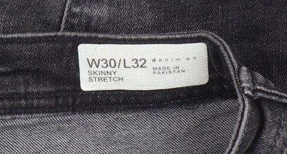 Denim Co. Men's Skinny Grey Denim Jeans W30 L32