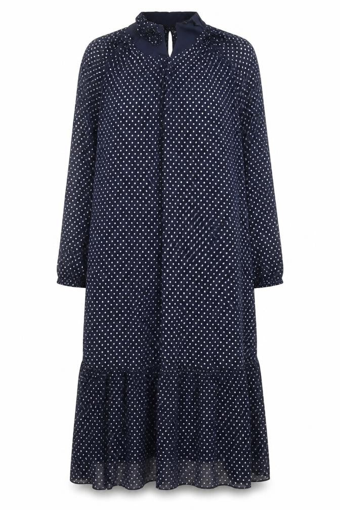 Marks and Spencer Women's Blue Polka Dot Midi Shift Dress