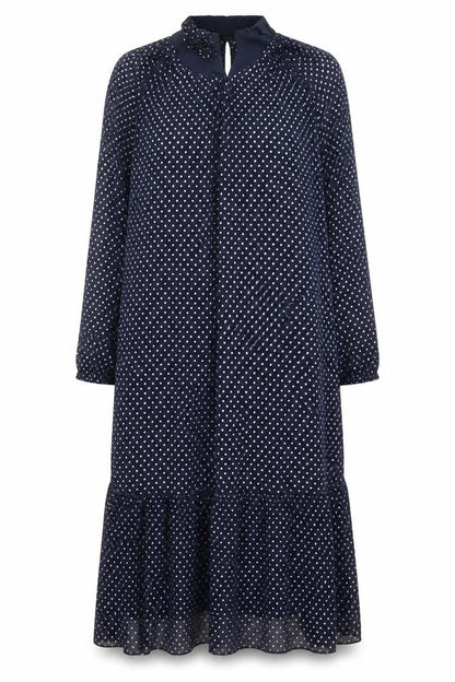 Marks and Spencer Women's Blue Polka Dot Midi Shift Dress