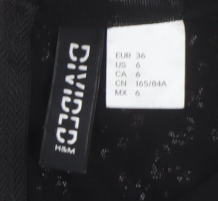 H&M Women's Black Sequin Bodycon Dress Size 8