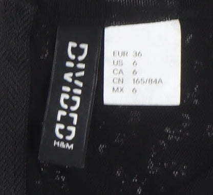 H&M Women's Black Sequin Bodycon Dress Size 8
