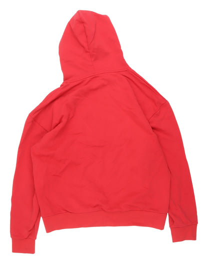 Mens UK Size L Bravian Red Pullover Hoodie