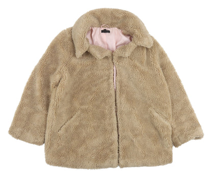 Womens UK Size 14 Topshop Beige Puffer Jacket