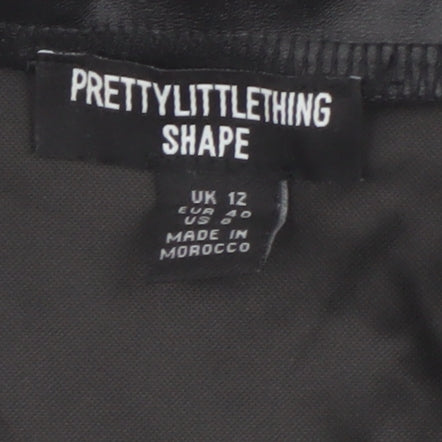 Womens UK Size 12 PRETTYLITTLETHING Black Basic Jacket