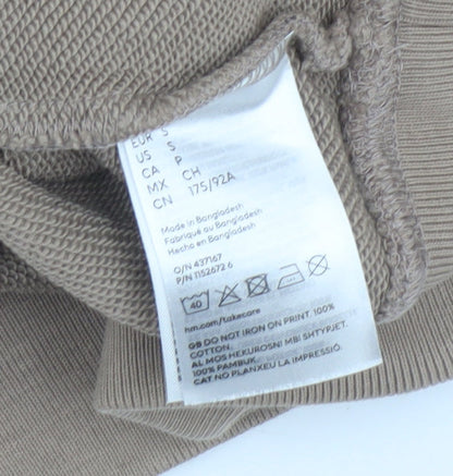 H&M Unisex Adults Brown Graphic Print Sweatshirt Size 12