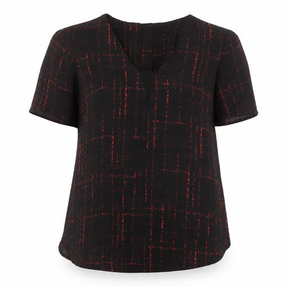 Fenn Wright Manson Women's Black Geometric Blouse Size 16