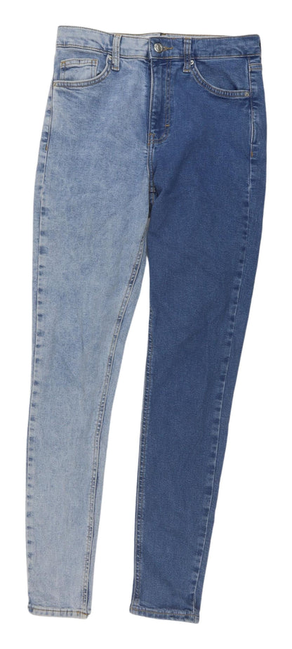 Topshop Women's Multicoloured Straight Jeans Size 10