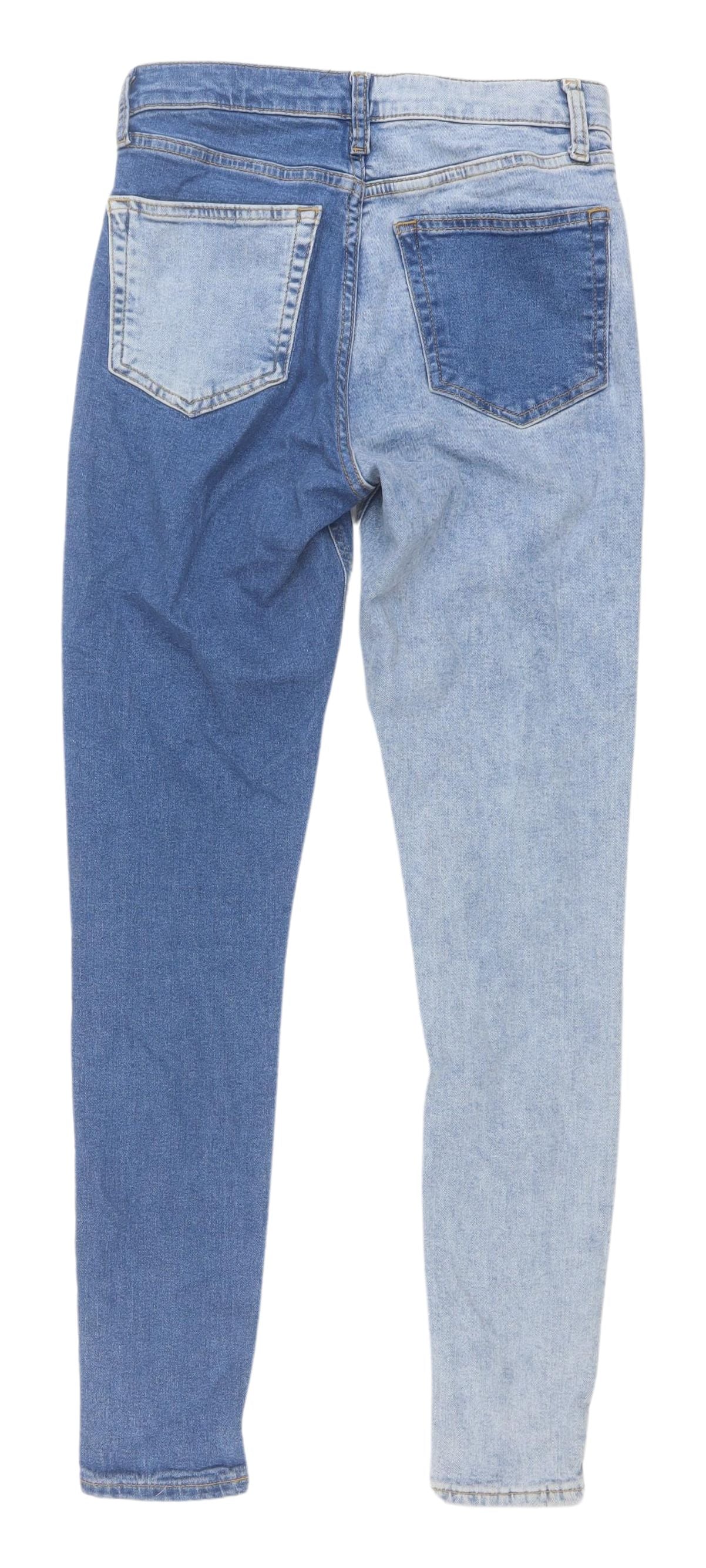 Topshop Women's Multicoloured Straight Jeans Size 10