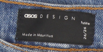 Womens UK Size S ASOS Design Regular Fit Straight Blue Jeans