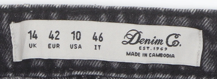 Denim Co. Women's Black Cut-Off Shorts, Size 14