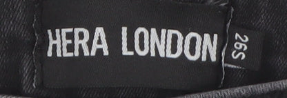 Womens UK Size 2XS Hera London Slim Fit Skinny Black Jeans