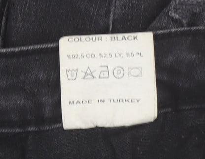 Womens UK Size 2XS Hera London Slim Fit Skinny Black Jeans