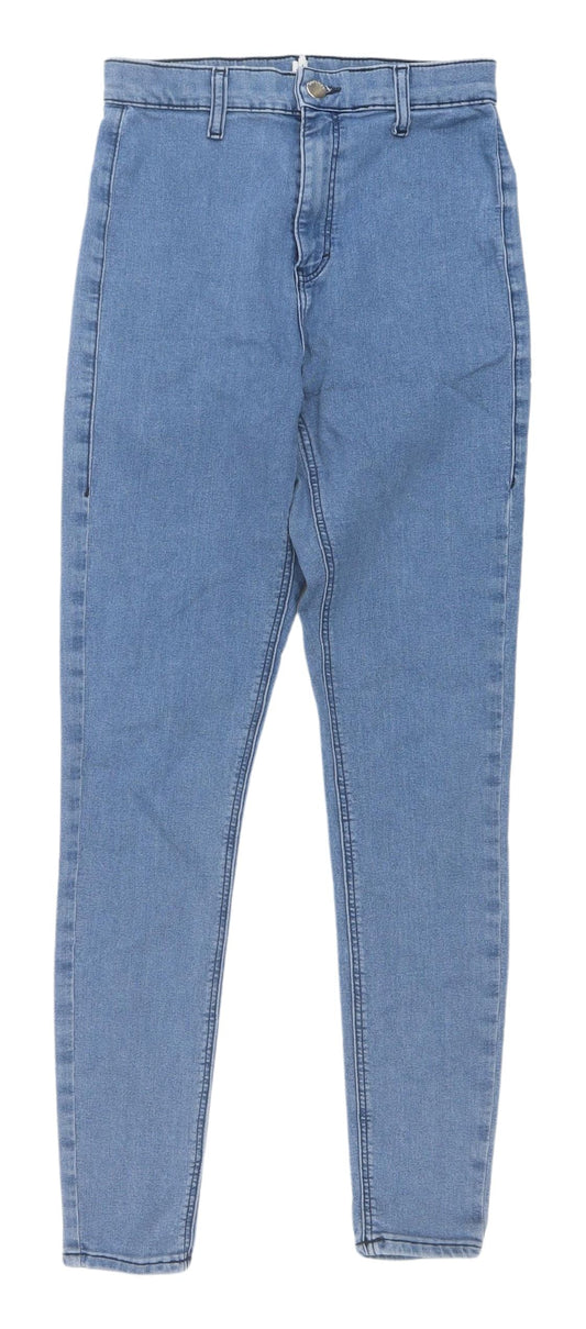 Topshop Women's Blue Skinny Jeans - Size M