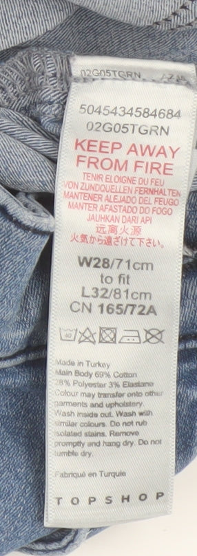 Topshop Women's Blue Skinny Jeans - Size M