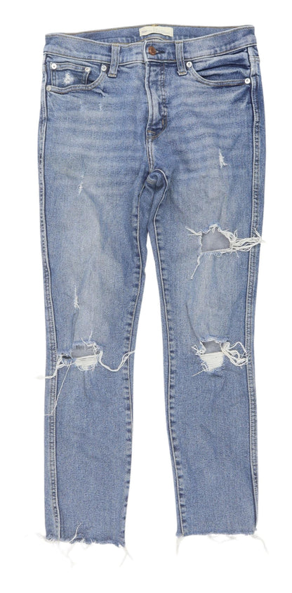Womens UK Size 4 Gap Slim Fit Straight Blue Jeans