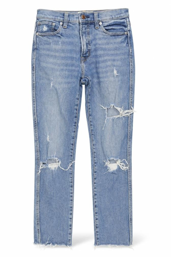 Womens UK Size 4 Gap Slim Fit Straight Blue Jeans