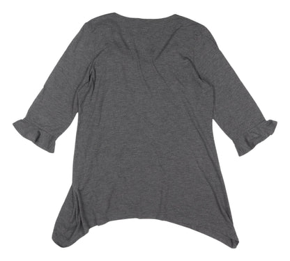 Womens UK Size 14 Marks and Spencer Grey Tunic Blouse