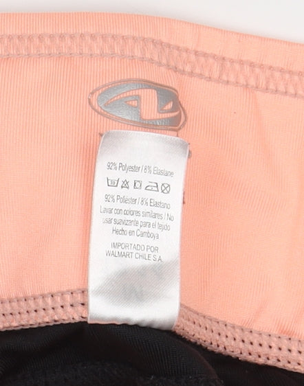 Womens UK Size M Athletic Works Regular Fit Capri Black Trousers