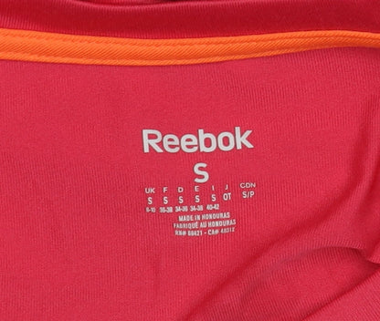 Reebok Women's Red V-Neck Athletic T-Shirt - Small