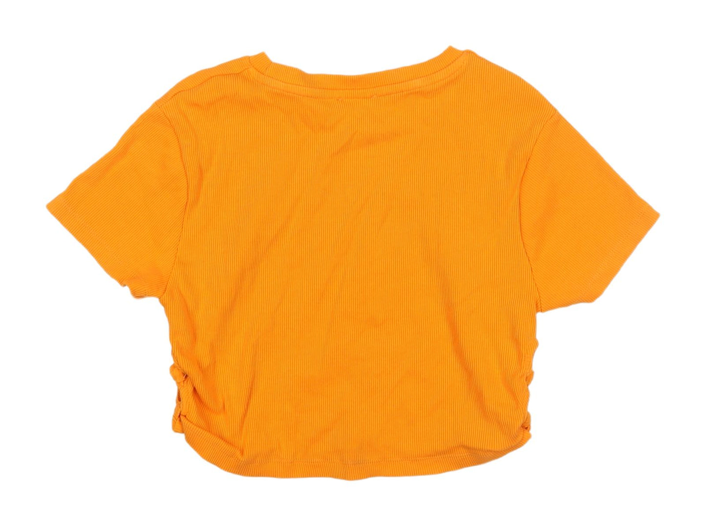 Boohoo Women's Orange Cropped T-Shirt - Size 10