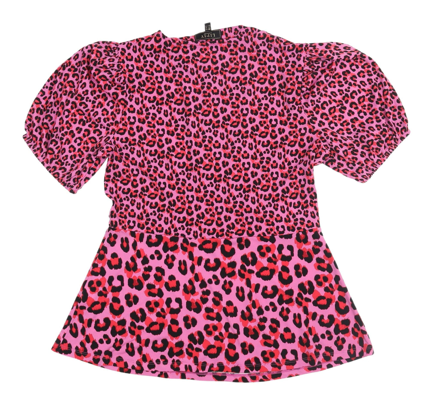 Womens UK Size 14 Lipsy Pink Cropped T-Shirt