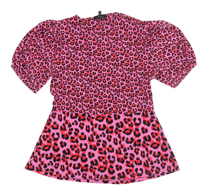 Womens UK Size 14 Lipsy Pink Cropped T-Shirt