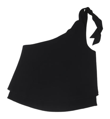 Meghan Women's Black One-Shoulder Camisole Tank Top