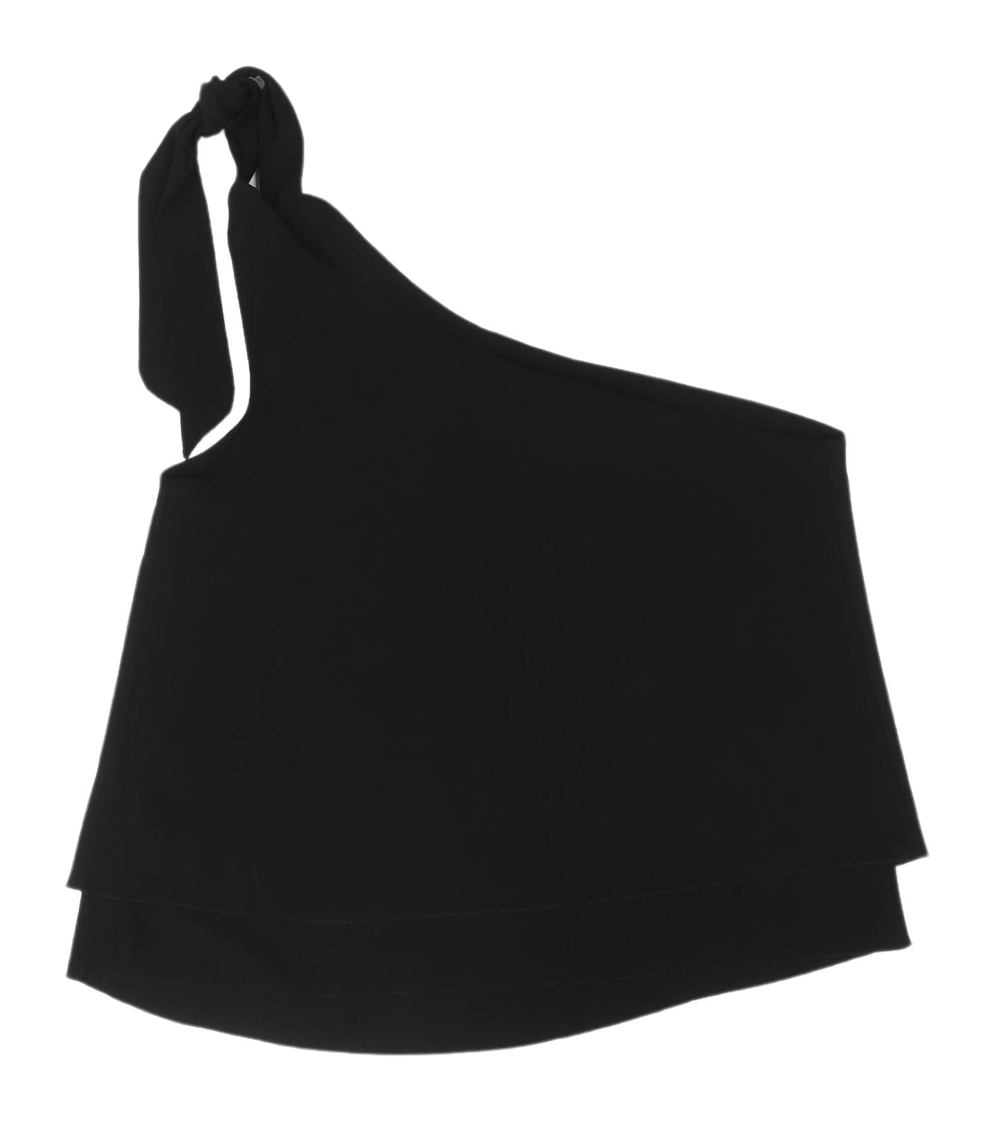Meghan Women's Black One-Shoulder Camisole Tank Top