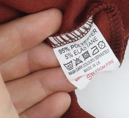 PrettyLittleThing Women's Brown Asymmetric Bodycon Dress - Size 12