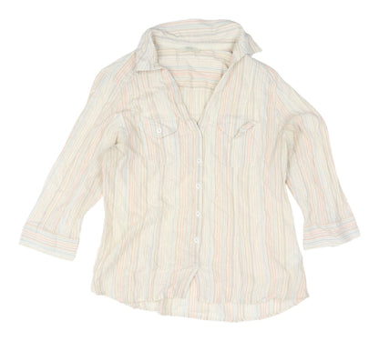 Womens UK Size 20 Marks and Spencer Multicoloured Basic Button-Up