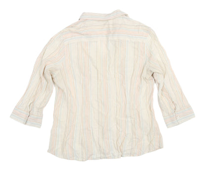 Womens UK Size 20 Marks and Spencer Multicoloured Basic Button-Up