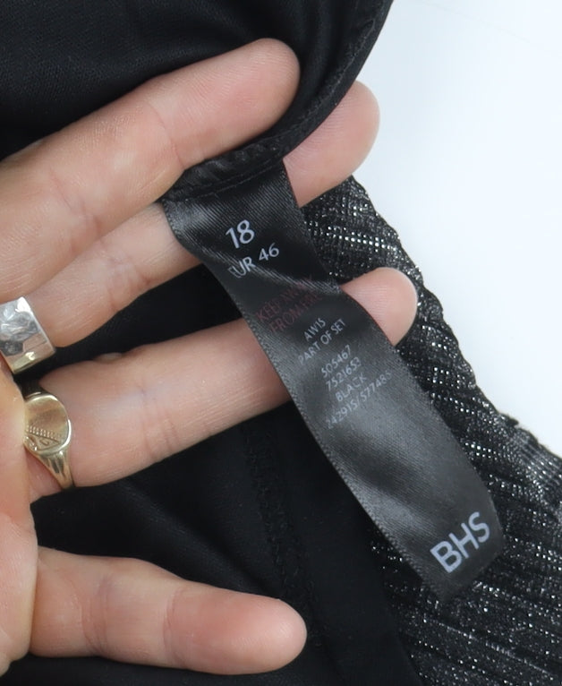 Womens UK Size 18 BHS Black  Blouse